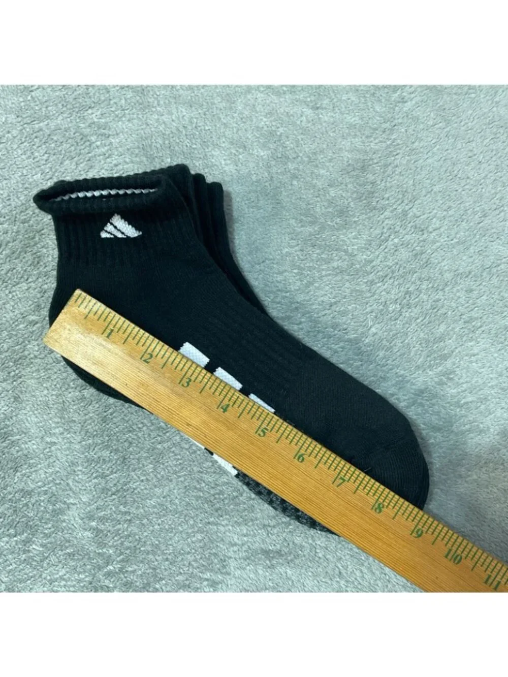 NWOT Adidas 6 Pack Men's Ankle Socks Black & White Striped One size